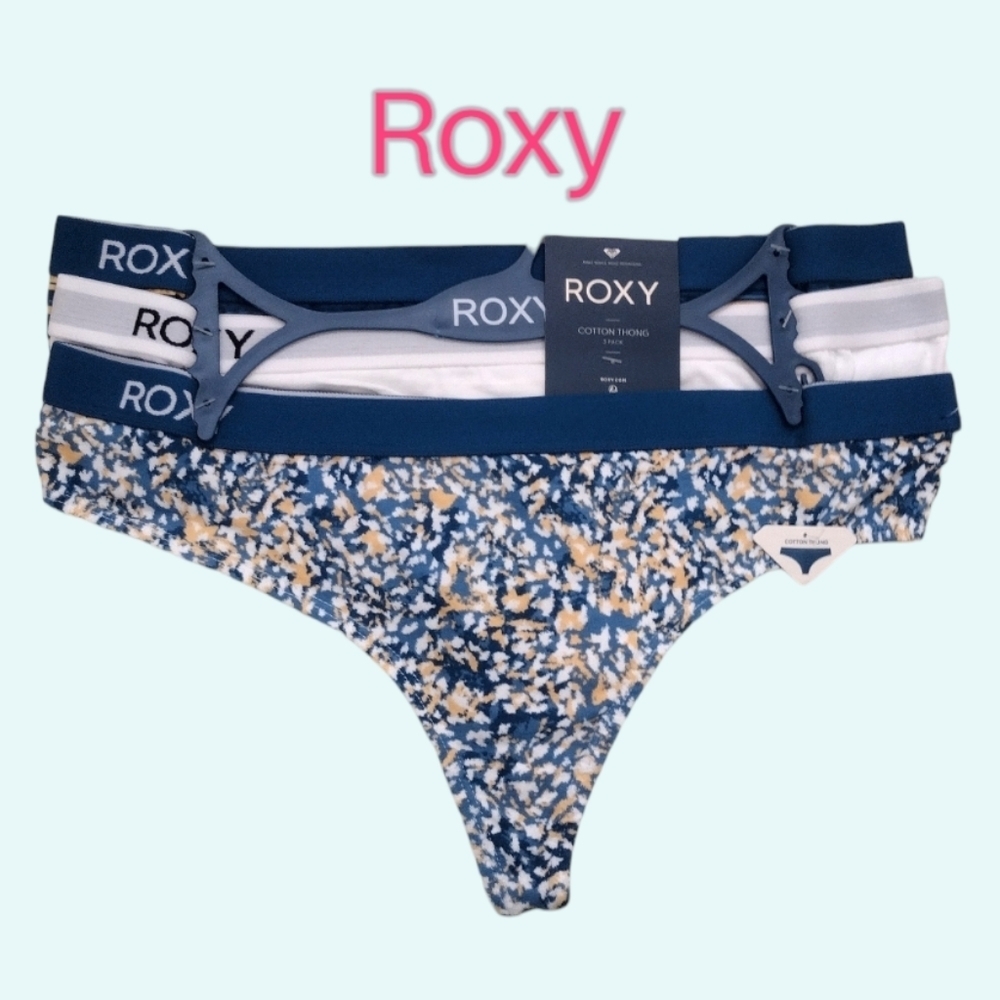 NWT ROXY Cotton Thong Panties Sz Large